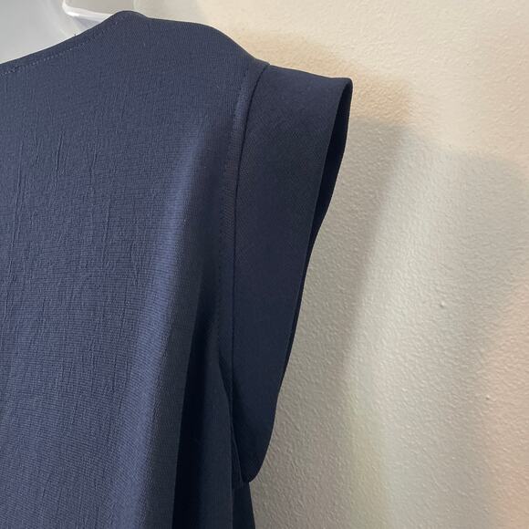 Rachel Comey Dress Womens 4 Blue Zaza Swing Ruffle Pockets Mod Loose Flowy Twee - Picture 8 of 11